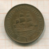 1 пенни. Южная Африка 1943г