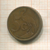 5 центов. ЮАР 2009г