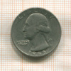 1/4 доллара. США 1965г
