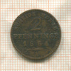 2 пфеннинга. Пруссия 1864г