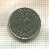 10 центов. Суринам 1989г