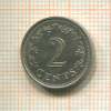 2 цента. Мальта 1972г