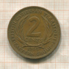 2 цента. Британские Карибы 1965г