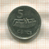 5 центов. Фиджи 1990г