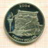 20 долларов. Либерия. ПРУФ 2004г