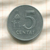 5 центов. Литва 1991г