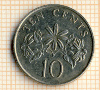 10 центов Сингапур 1989г