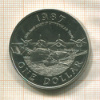1 доллар. Бермуды 1987г