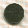 3 пфеннига. Вальдек-Пирмонт 1855г
