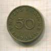 50 франков. Саарланд 1954г
