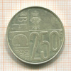 250 франков. Бельгия 1997г