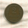 2 филлера. Венгрия 1927г