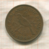 1 пенни. Новая Зеландия 1944г