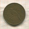 1 пенни. Новая Зеландия 1951г