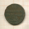 2 пфеннинга. Аугсбург 1758г