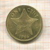 1 цент. Багамы 1966г