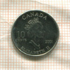 10 центов. Канада 2001г