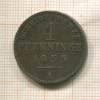4 пфеннинга. Пруссия 1855г