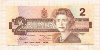 2 доллара. Канада 1986г