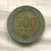 500 песо. Чили 2002г
