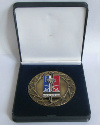 Памятная медаль от ВС Франции за операцию "Кинжал"
(1-я война в Персидском заливе). Вручена Генерал-майору И.Н.Колтунову. Диаметр 80 мм. В оригинальном футляре