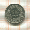 1/2 франка. Швейцария 1983г