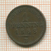 1 пфенниг. Пруссия 1868г