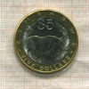 5 долларов. Зимбабве 2002г