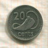 20 центов. Фиджи 1995г