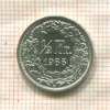 1/2 франка. Швейцария 1966г