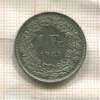 1 франк. Швейцария 1988г