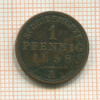 1 пфенниг. Макленбург 1858г