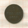 1 геллер. Бавария 1846г