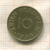 10 франков. Саарланд 1954г