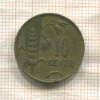 10 центов. Литва 1925г
