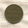1 пфенниг. Мекленбург-Шверин 1831г
