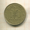 10 франков. Западная Африка 1976г