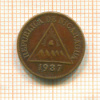 1/2 сентаво. Никарагуа 1937г