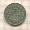 6 пенсов. Великобритания 1907г