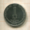 1 руфия. Мальдивы 2007г