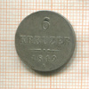 6 крейцеров. Австрия 1849г