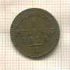 1 пфенниг. Саксен-Ваймар-Эйзенах 1858г