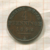 4 пфеннинга. Пруссия 1862г