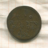 3 пфеннига. Саксен-Ваймар-Эйзенах 1760г