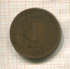 1 цент. Стрейтс-Сетелментс 1877г