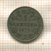 1 крейцер. Гессен-Дармштадт 1871г