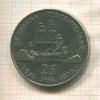 25 пенсов. Остров Св.Елены 1973г
