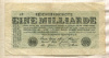 1000000000 марок. Германия 1923г