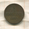 1/2 крейцера. Бавария 1851г