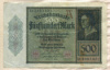 500 марок. Германия 1922г